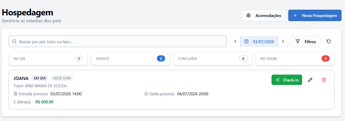 PetSys - Hospedagem e day care